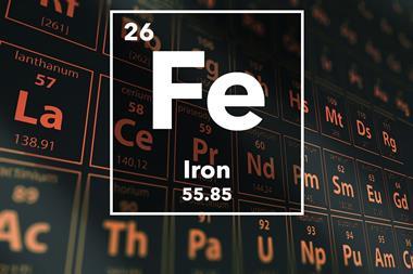 Periodic table of the elements – 26 – Iron