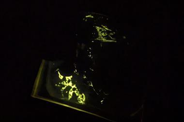 Crystal-free mechanoluminescence