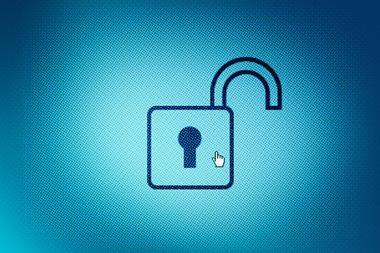 An image showing an open padlock
