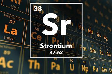 Periodic table of the elements – 38 – Strontium