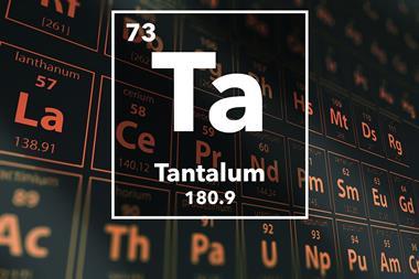 Periodic table of the elements – 73 – Tantalum