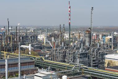 An image showing the BASF plant in Ludwigshafen, Germany