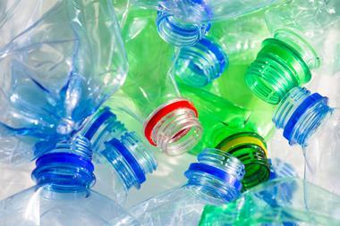 A colourful pile of plastic bottles
