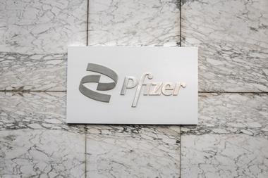An image showing a Pfizer sign