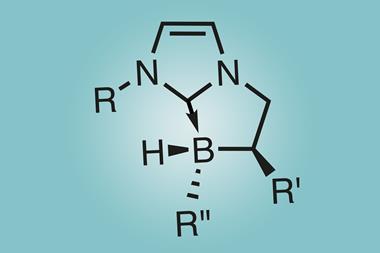 An image showing the structure of a NHC-borane