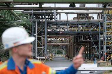 Dow Chemical site south of Leipzig