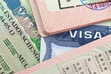 An image showing a Chinese visa