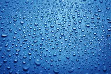 Water droplets on a surface