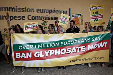 An image showing a glyphosate protest