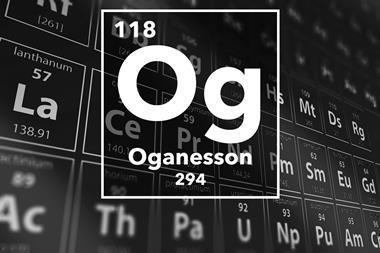 Periodic table of the elements – 118 – Oganesson