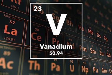 Periodic table of the elements – 23 – Vanadium