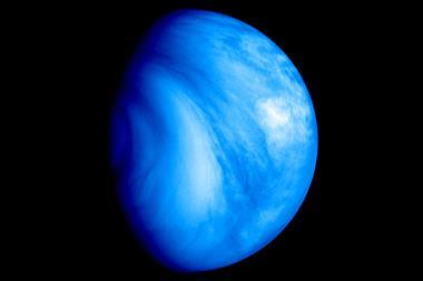 A colorized image of Venus