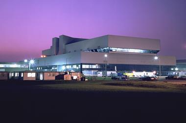 JET main building at night time