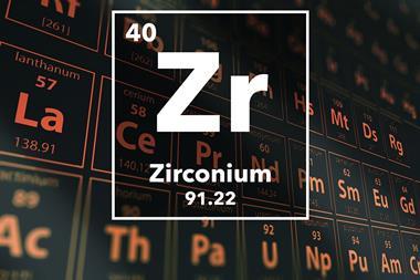 Periodic table of the elements – 40 – Zirconium