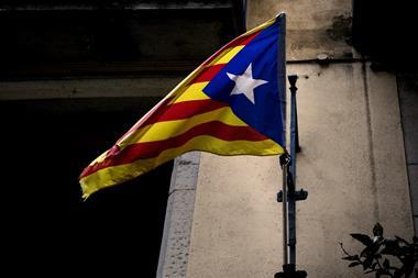 The flag of independent Catalonia