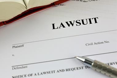 A picture showing a lawsuit form
