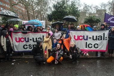 An image taken during a London UCU strike