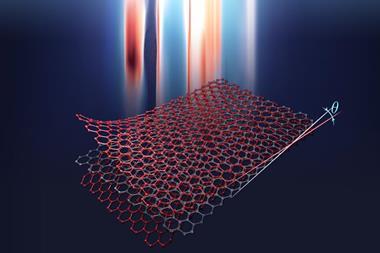 An image showing twisted trilayer graphene
