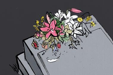 Flowers on grave
