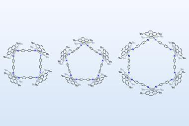 Three macrocyclic molecules containing four to six dihydropyrazine corners