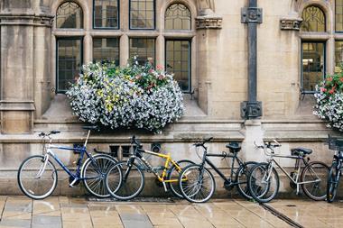 An image showing bikes outside Oxford University