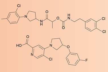 Two organic chemical structures.