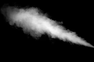 A photo of steam on a black background