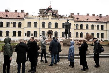 Damaged Lviv National University of Nature Management