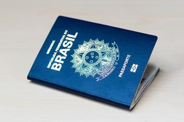 An image showing a Brazilian passport cover
