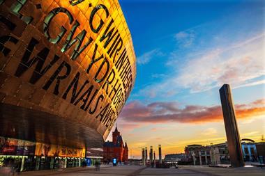 Cardiff, Uk - November 30, 2014. Millennium Centre in Cardiff Bay, Wales.