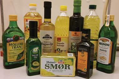 A photo showing a selection of oils