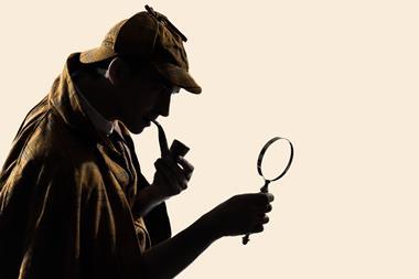 A silhouette showing Sherlock Holmes