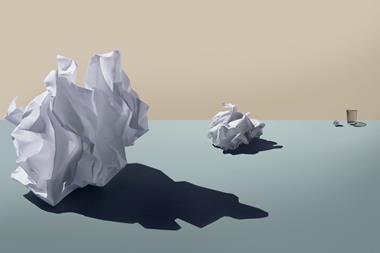 An image showing crumpled paper