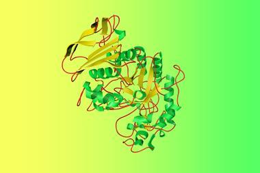 An image showing the crystal structure of the human salivary amylase