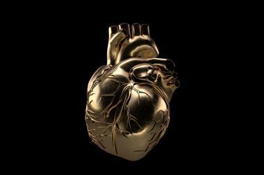 An image showing a golden heart