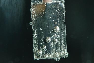 An image showing electrochemical water splitting