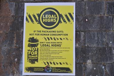 An image showing a legal highs warning signs