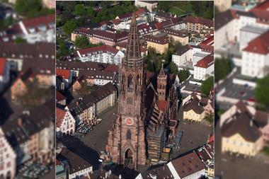 Aerial photograph of Freiburger Münster