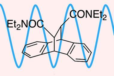 A diagram of a molecule