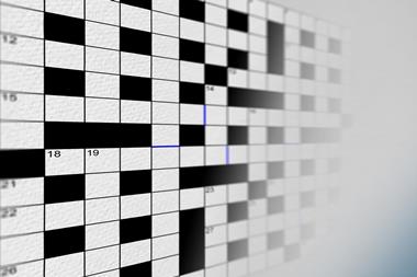 Cryptic crossword grid 109
