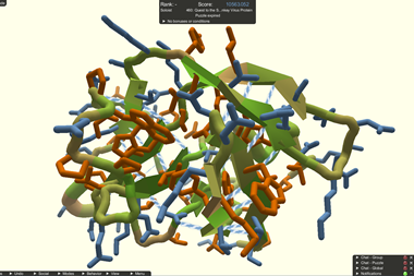 Computer-generated monkey virus protein structure