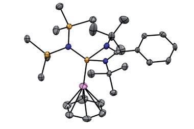 The molecular structure reveals the h6 coordination mode of benzene to the Cu center