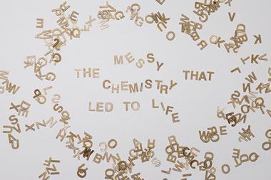 Messy chemistry typography