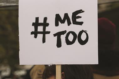 #MeToo placard - Women protesting against sexual violence, Oct 2017