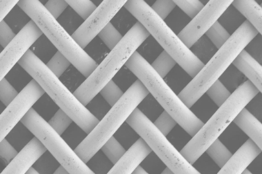 SEM images of a stainless steel cloth electrode