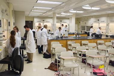 Students in practical laboratory