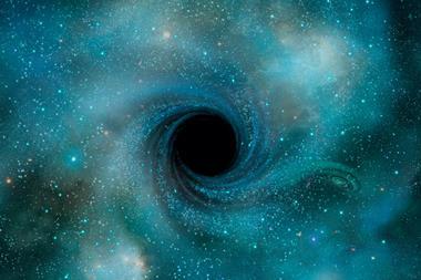 An illustration showing a black hole