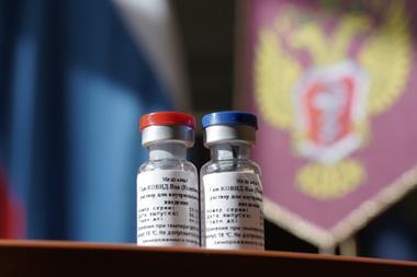 An image showing Russian coronavirus vaccine vials