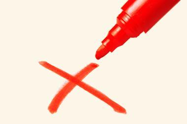 An image showing a marker pen and a rejection cross