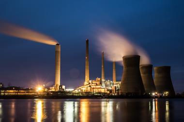 An image showing a coal fired power plant